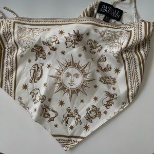 Danielle Bernstein Astrology Print Scarf Tie Top